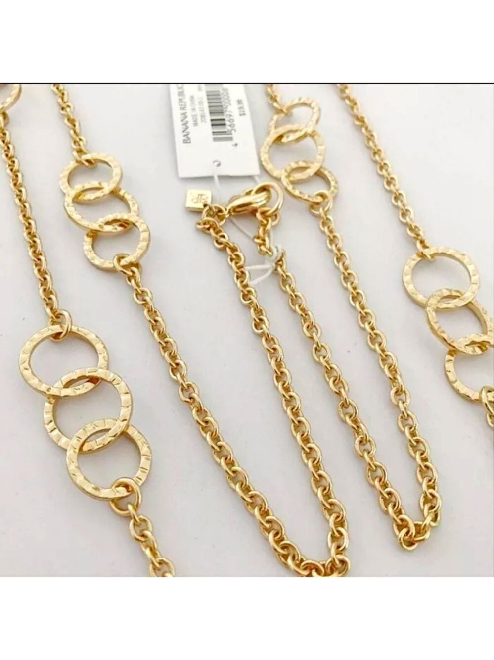 BANANA REPUBLIC GOLD TONE 42" NECKLACE NWT